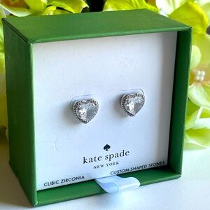 Kate Spade Silver Heart Earrings
